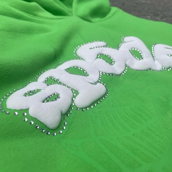Neon Green Sp5der Hoodie NEW
